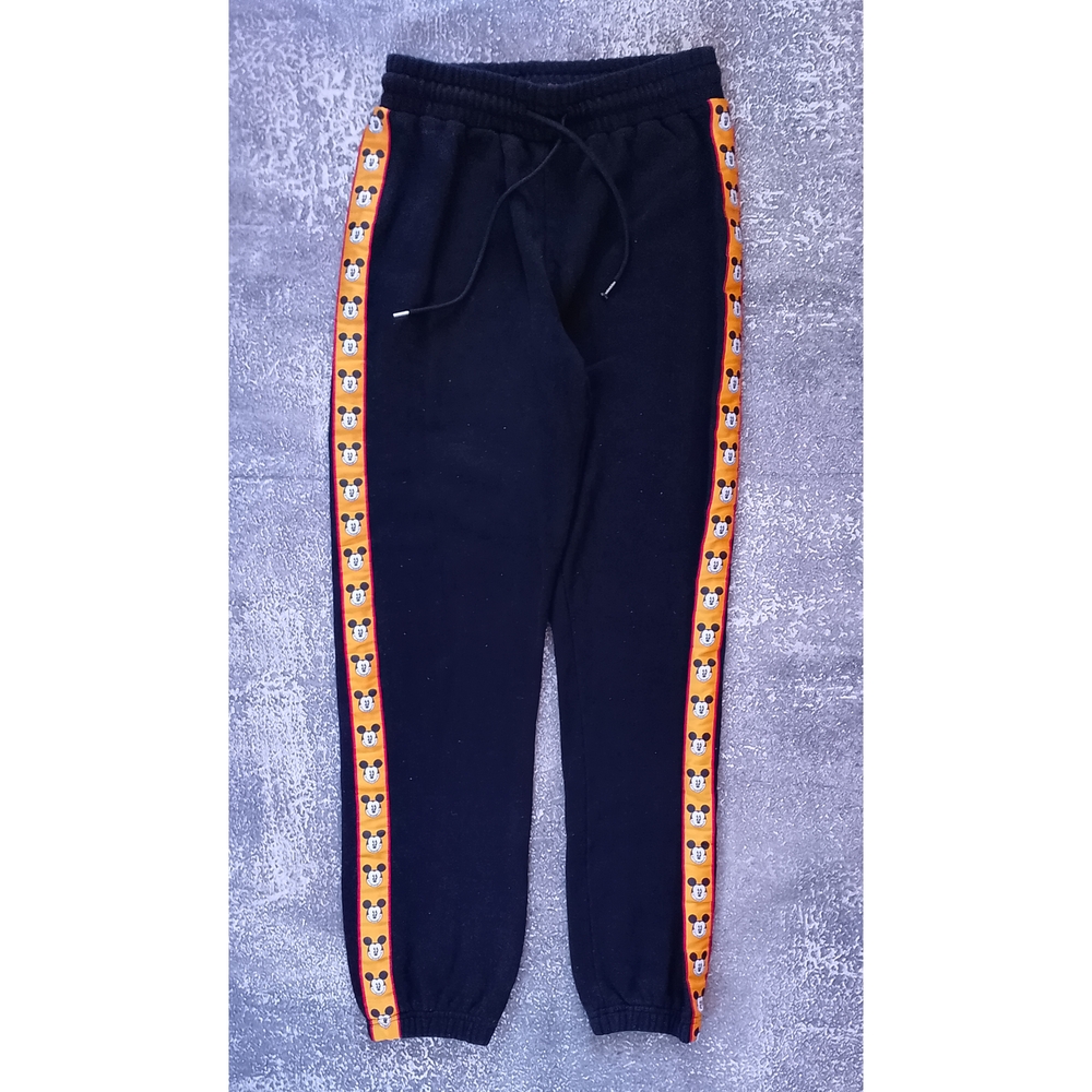 Disney x Forever 21 Mickey Mouse  Black Joggers with Orange Trim